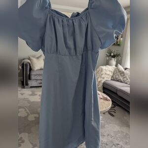 GB Girls Blue Puff Sleeve Dress